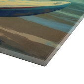 Planche À Découper Peinture de Surf sur Plage Malinois Belge (Coin)