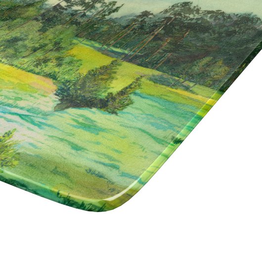 Planche À Découper peinture de vallée verte Aquarelle (Coin)