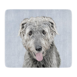 Planche À Découper Peinture de Wolfhound irlandais - Joli art origina