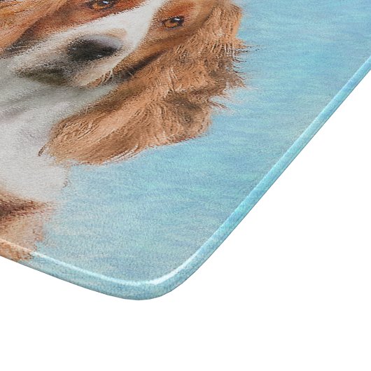 Planche À Découper Peinture d'espagnol Welsh Springer - Art original  (Coin)