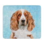 Planche À Découper Peinture d'espagnol Welsh Springer - Art original  (Devant)