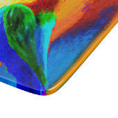 Planche À Découper Peinture d'oiseaux arc-en-ciel dynamique et joyeux (Coin)