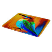 Planche À Découper Peinture d'oiseaux arc-en-ciel dynamique et joyeux (Coin)