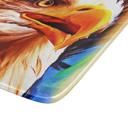 Planche À Découper Peinture d'un Visage d'Aigles Étonnant. Commandez  (Coin)