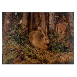 Planche À Découper Peinture européenne Rabbit Année Coupe de verre B