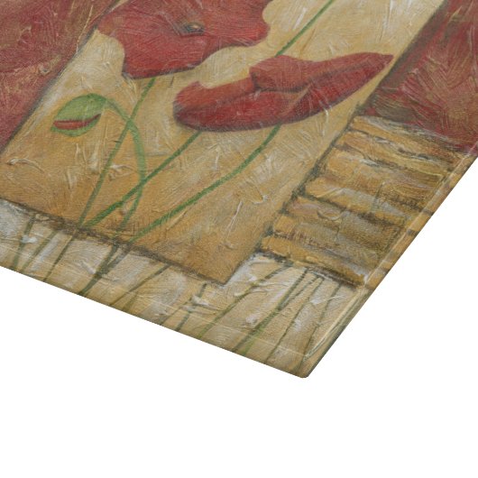 Planche À Découper Peinture florale avec les courses évidentes de (Coin)