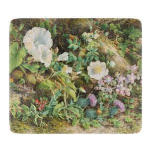 Planche À Découper Peinture florale de fleurs de pétunias vintage jol