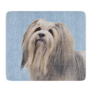 Planche À Découper Peinture Havanaise (Argent) - Cute Original Chien 