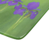 Planche À Découper Peinture Iris Violet - Art Fleur Originale (Coin)