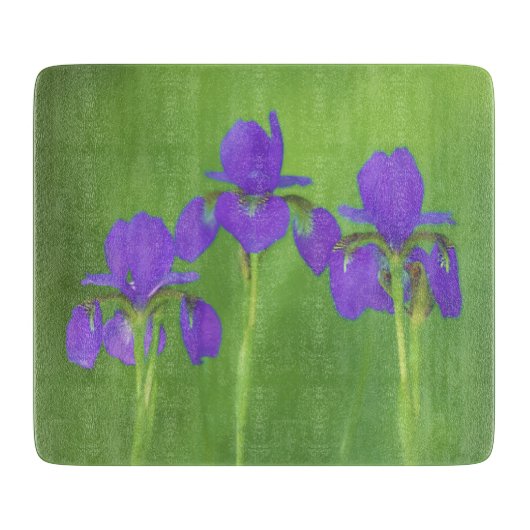 Planche À Découper Peinture Iris Violet - Art Fleur Originale (Devant)