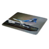 Planche À Découper Peinture Jay Bleu - Art Oiseau Original (Coin)