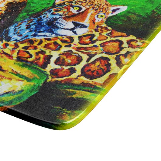 Planche À Découper Peinture mignonne des Jaguars. Commandez dès maint (Coin)