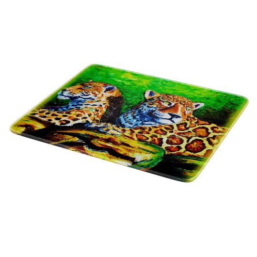 Planche À Découper Peinture mignonne des Jaguars. Commandez dès maint (Coin)