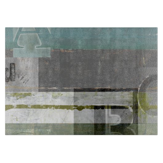 Planche À Découper Peinture moderne avec lettres assorties (Devant)