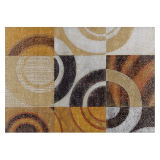 Planche À Découper Peinture moderne avec Motifs circulaires (Devant)