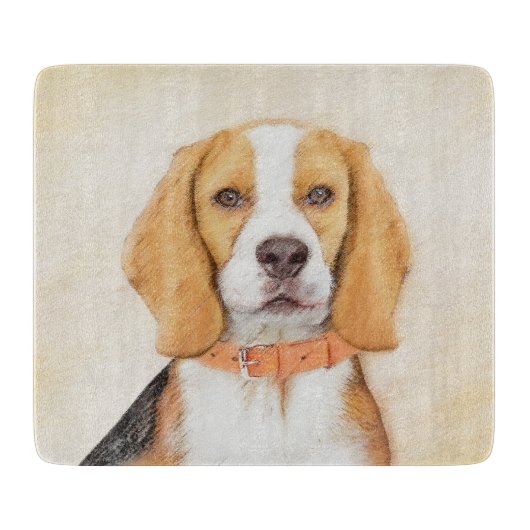 Planche À Découper Peinture originale de chien Beagle Hound Art anima (Devant)