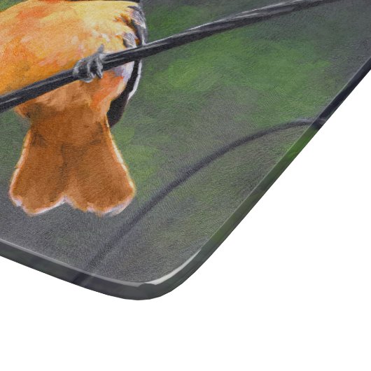 Planche À Découper Peinture Oriole - Art Oiseau Original (Coin)