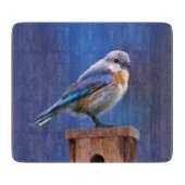 Planche À Découper Peinture pour oiseaux bleus (femelle) - Art origin (Devant)