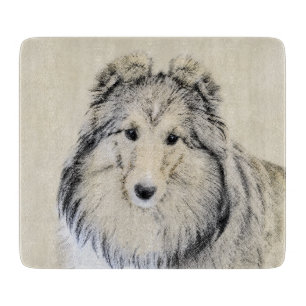 Planche À Découper Peinture Shetland Sheepdog - Jolie art original ch