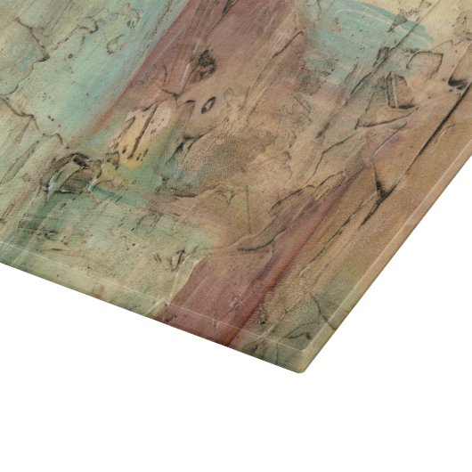 Planche À Découper Peinture sur la Terre avec surface fissurée (Coin)