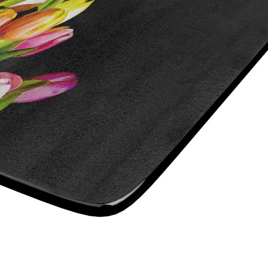 Planche À Découper Peinture Tulip - Art Fleur original (Coin)