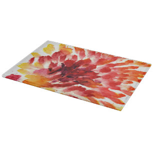 Planche À Découper Peintures florales abstraites 5 d'aquarelle