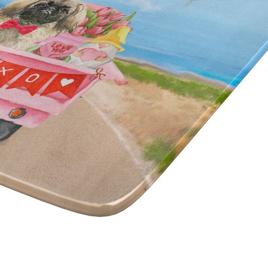 Planche À Découper Pekingese Chien Saint Valentin Coeurs de Camion (Coin)