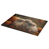 Planche À Découper Pekingese Chiot Automne Citrouille délice (Coin)