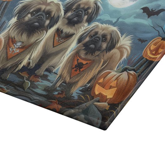Planche À Découper Pékingese Halloween Éffrayant (Coin)