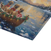Planche À Découper Pékinois Bateau de Noël Vacances (Coin)