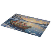 Planche À Découper Pékinois Bateau de Noël Vacances (Coin)