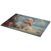 Planche À Découper Pékinois Noël Vintage Plage (Coin)