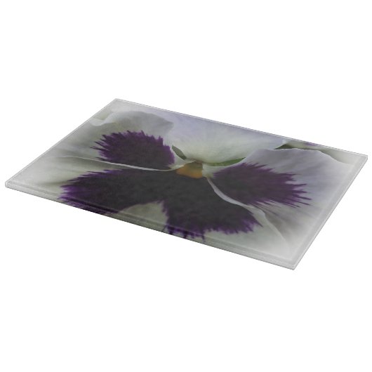 Planche À Découper Pensée violette et blanche (Coin)