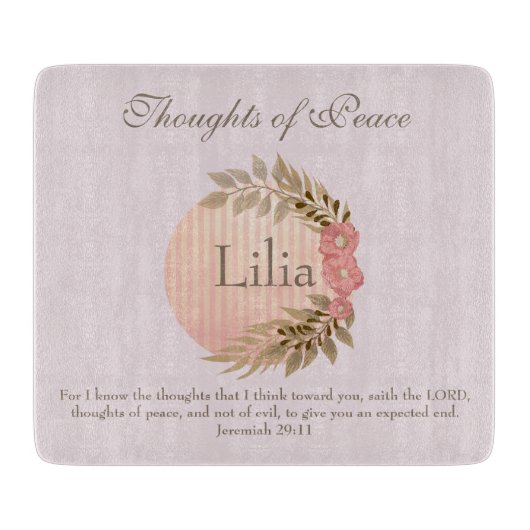 Planche À Découper Pensées de paix (Devant)