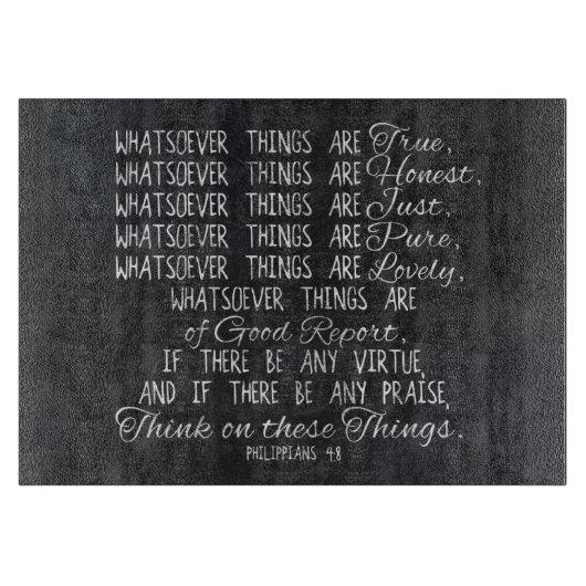 Planche À Découper Pensez sur l'écriture sainte chrétienne de bible (Devant)