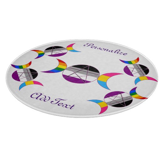 Planche À Découper Pentacle de la déesse gay pride Triple Moon (Coin)