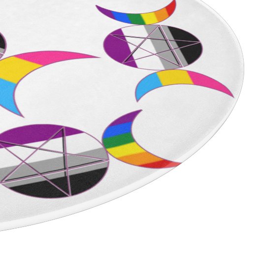 Planche À Découper Pentacle de la déesse gay pride Triple Moon (Coin)