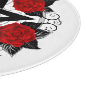 Planche À Découper Pentagramme aux roses rouges (Coin)