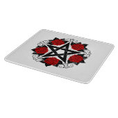 Planche À Découper Pentagramme avec roses rouges (Coin)