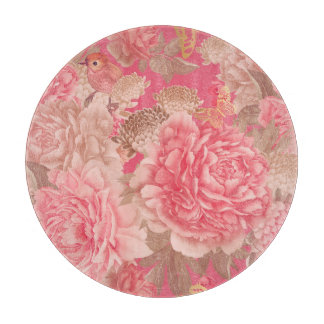 Planche À Découper Peonées florales, papillons : pat transparent colo