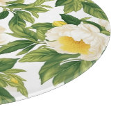 Planche À Découper Peonies de Claire de Lune blanches et jaunes (Coin)