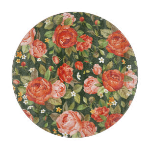 Planche À Découper Peony Elegance : Papier peint Graphique Floral.