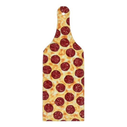 Planche À Découper Pepperoni Pizza Motif (Devant)