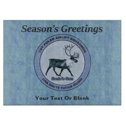 Planche À Découper Père Noël 1er Polar Airlift Sqdn - Subduit (Devant)