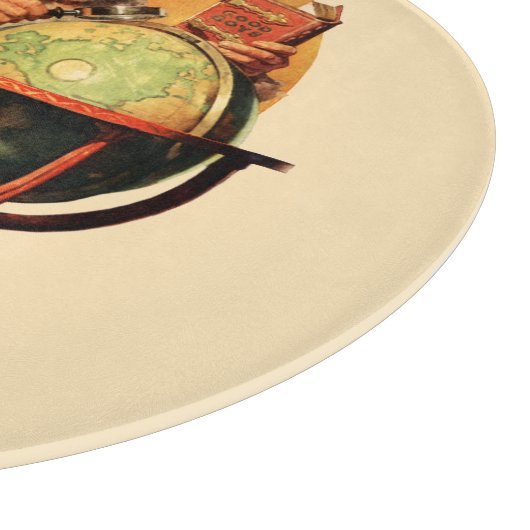 Planche À Découper Père Noël au monde (Coin)