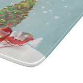 Planche À Découper Père Noël avec arbre de Noël (Coin)