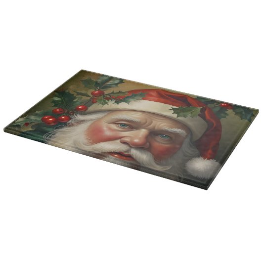 Planche À Découper Père Noël Avec Mistletoe (Coin)