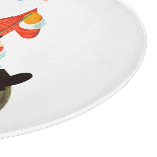 Planche À Découper Père Noël avec train (Coin)