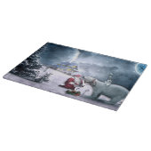 Planche À Découper Père Noël et ours polaire (Coin)