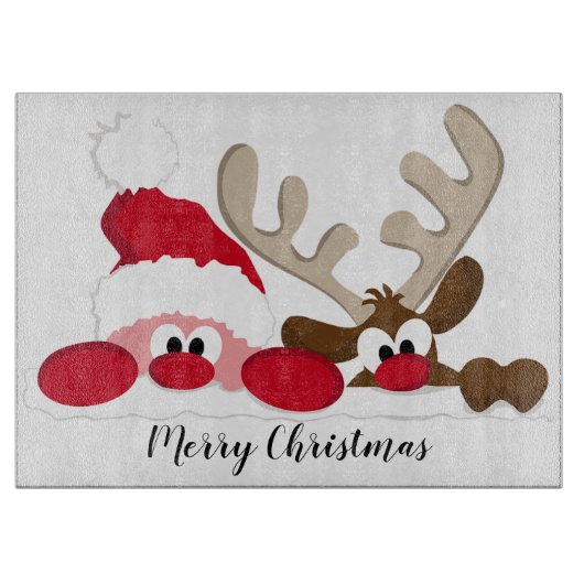 Planche À Découper Père Noël et Rudolph (Devant)